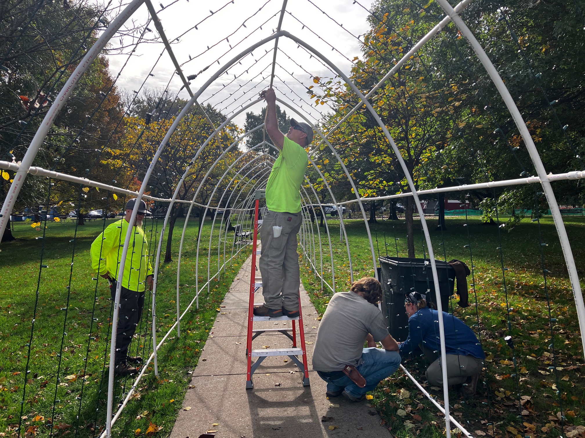 Christmas tunnel in South Park is laborious to assemble, but it's a labor of love